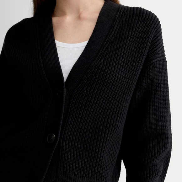 Everlane ‘The Boxy Cardigan’ v-neck boxy 3-button sweater - Picture 4 of 8